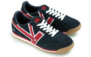 New Ikon Retro Union Flag Trainer NAVY BLUE Suede Preview